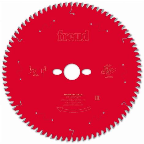 Lame pour scie circulaire portative FREUD - Ø254 2,6/1,8 AL30 Z80 BA 5° - F03FS09781 -FR24W004T