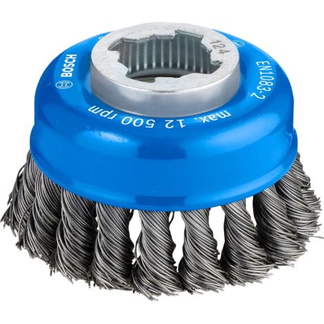 BOSCH Brosse boisseau à fils torsadés X-LOCK 75mm - Heavy for Metal - x 1 - 0,50 mm - 75 mm