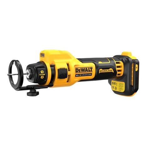 Dewalt – Fraiseuse pour plaques de plâtre 18V – Butée de profondeur réglable – Protection anti-poussière – DCE555NXJ