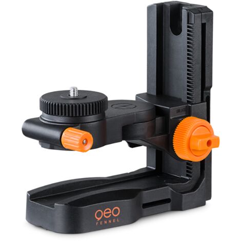 Geo Fennel – Support mural multi fonctions pour laser – Réglage horizontal 360° – Filetage 1/4' et 5/8' – Amplitude 85 mm – 290555