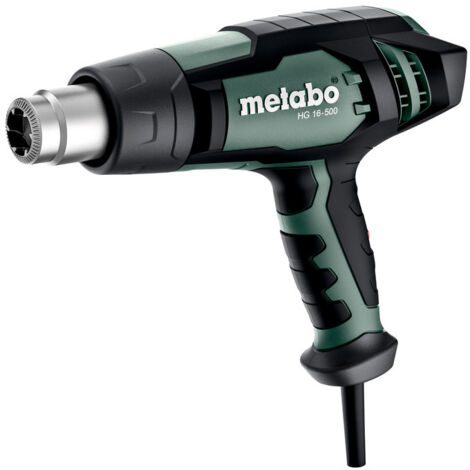 Metabo – Pistolet à air chaud 1600 W 601067500 – Température réglable jusqu'à 500 °C – Débit d'air 240/450 l/min – Poids 1 kg - HG 16-500