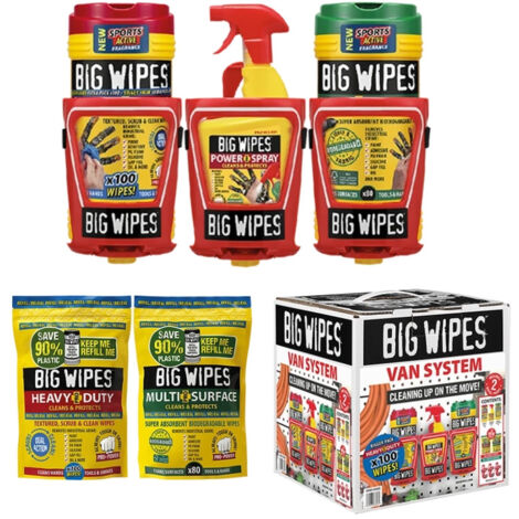 BIG WIPES Pack de nettoyage avec support - Van System