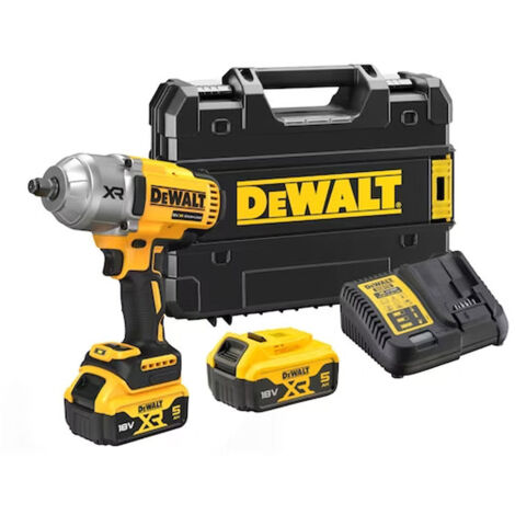 Dewalt – Boulonneuse à chocs ½" 1396 Nm 18V DCF900P2T-QW – Moteur Brushless – 2 batteries 5,0 Ah – Couple de serrage élevé pour applications intensives (1/10)