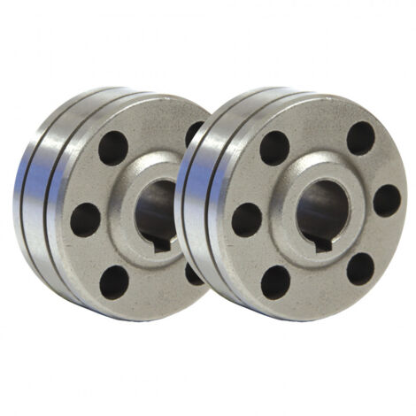 GYS Lot de 2 galets Type B pour fil plein acier - 0,6 / 0,8 mm