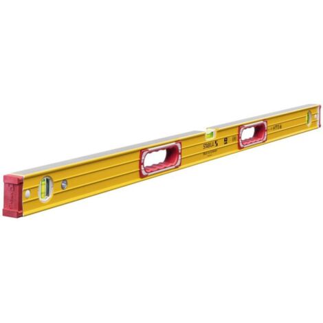 Stabila – Niveau à bulle Type 196-2 122 cm – Précision ± 0,5 mm/m – Aluminium ultra-rigide – Pour maçonnerie et béton armé