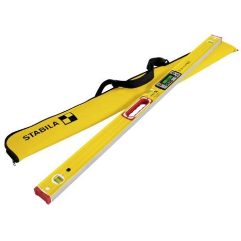 Stabila – Niveau à bulle électronique 122 cm en aluminium jaune – Précision ± 0,5 mm/m – Écran numérique avec guidage acoustique