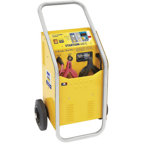 GYS – Chargeur démarreur automatique 12-24V sur roues – Maintien de tension – Détection batteries sulfatées – Compatible véhicules légers et agricoles