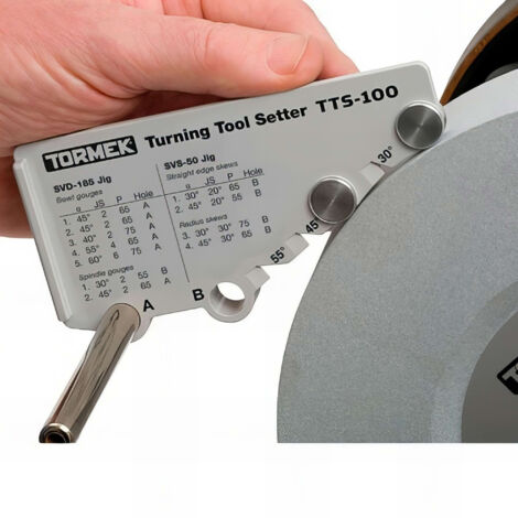 Tormek – Calibre de réglage pour outils de tournage – Guide d’affûtage pour gouges et planes – Affûtage précis – Compatible SVD-186 et SVS-50