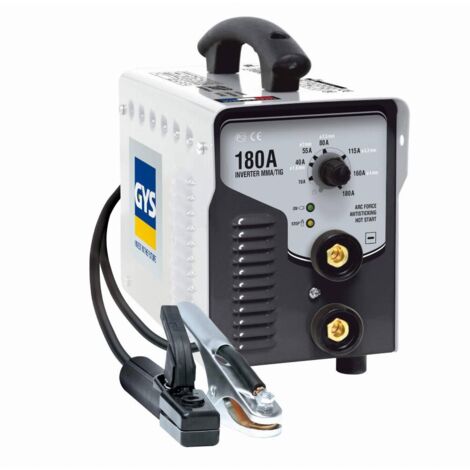 GYS – Poste à souder MMA 180A – Courant modulable 10-180A – Tension 230V – Soude électrodes 1,6-4mm – Valise de transport incluse – 31425