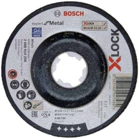 BOSCH Disque à tronçonner X-Lock Expert for Metal - Moyeu déporté - 115 mm - x 1 - 2.5 mm - 22,23 mm (1/10)