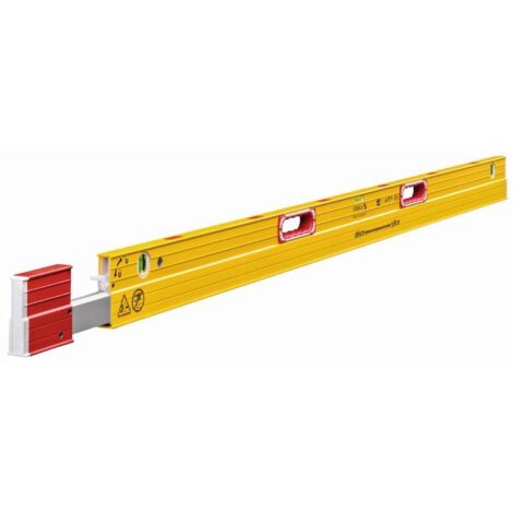 Stabila – Niveau à bulle télescopique 318 cm – Aluminium avec profilé rectangulaire stable – Aimants aux terres rares pour fixation puissante