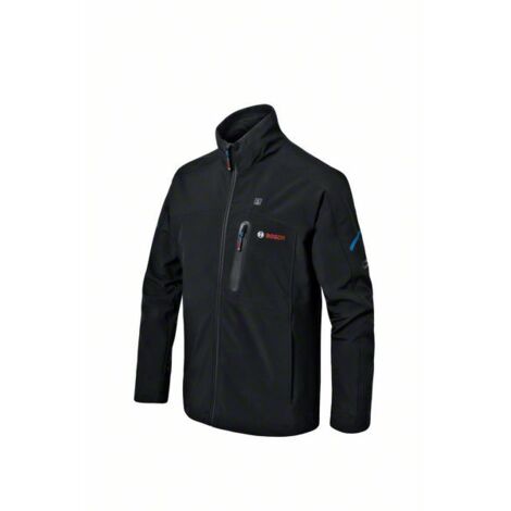 Bosch Professional – Veste chauffante 12V-18V – 3 zones chauffées – Softshell noir taille M – Port USB intégré pour appareils mobiles (1/10)