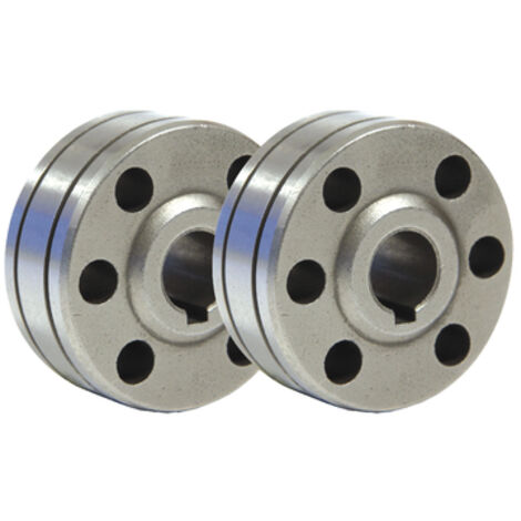GYS Lot de 2 galets Type B pour fil plein acier - 0,8 / 1,0 mm
