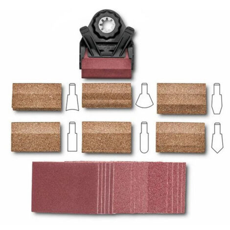 Fein – Set de profils de ponçage STARLOCK Plus 22 pièces – Pour rainures et rayons extérieurs – 63810031010