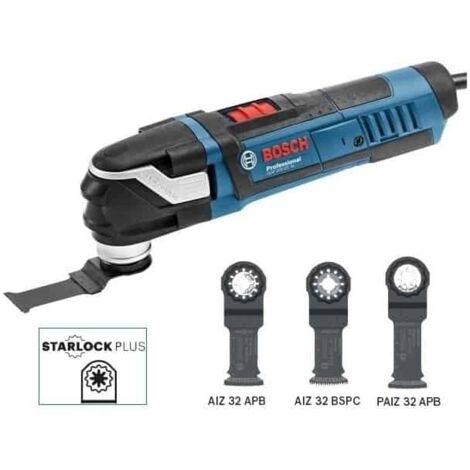 Bosch Professional – Découpeur ponceur multifonction 400W – Système StarlockPlus – Changement rapide d'accessoires – Pour bois, métal et céramique - 0601231004 (1/10)