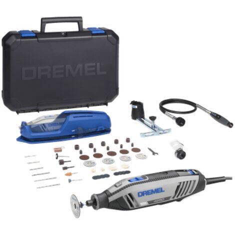 Outil rotatif Dremel 4250 175 W, jeu d'outils multifonctions avec 3 embouts et 45 accessoires, moteur 175 W avec électronique constante, vitesse variable 5 000-35 000 1/min