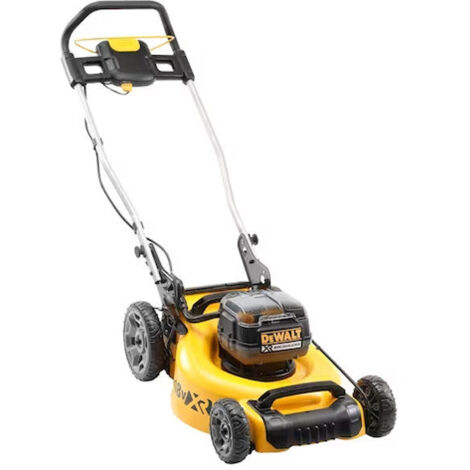 Dewalt – Tondeuse à gazon électrique 2x18V 36V – Moteur brushless – Largeur de coupe 48 cm – Sac 55L – Fonction mulching – Réglable 5 hauteurs