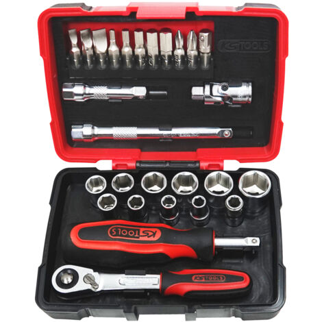 KS Tools - Coffret de douilles et accessoires ULTIMATE® 1/4'', 27 pièces - 922.0626