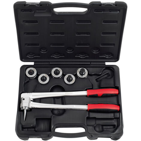 Ks Tools – Coffret de pince à emboiture 5 têtes – Ergonomique pour confort – Bras longs pour effort réduit – Adapté à différents diamètres de tuyaux