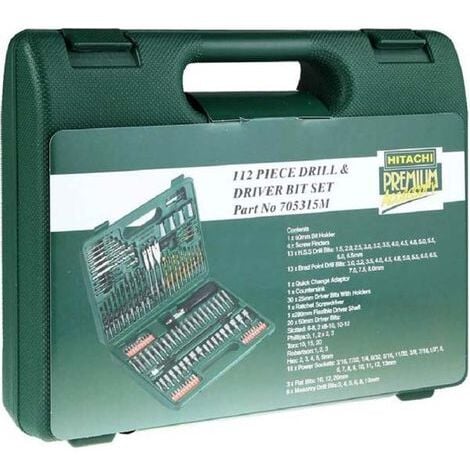 HIKOKI Set de vissage et perçage 112 pièces - 705315M