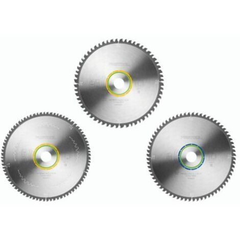 Festool – Assortiment de lames de scie circulaire 260mm – Pour bois, aluminium et plastique – Dents carbure W80/W60/TF68 – Lot de 3 lames (1/5)