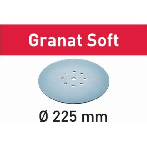 Festool – Disque à lamelles 225mm – Grain P120 – Lot de 25 pièces – Pour ponçage de surfaces Q3/Q4 – Granat Soft pour enduits mous