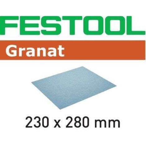 Festool – Feuilles abrasives 230 x 280 mm grain 120 – Lot de 10 pièces – Pour ponçage de peintures et laques – 201260