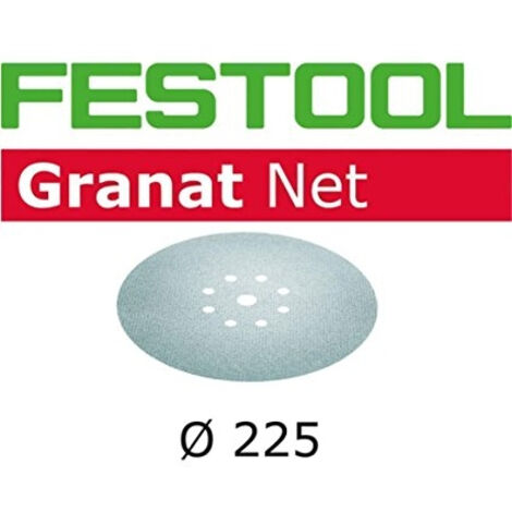 Festool – Disque abrasif maillé Granat Net Ø225mm – Grain 240 – Pour ponçage plâtre et enduits – Aspiration optimale des poussières (1/9)