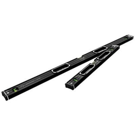 STABILA DARK SHADOW 20053 SET DE NIVEAUX À BULLE 61 CM, 122 CM 0.5 MM/M