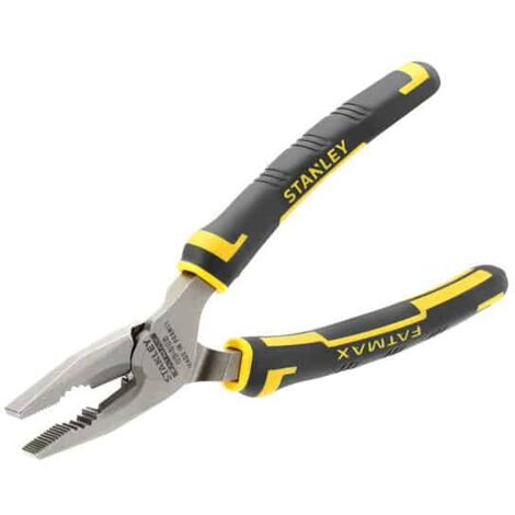 Stanley – Pince universelle 180mm – Acier forgé chromé – Poignées bi-matières ergonomiques – Coupe précise sans éclat