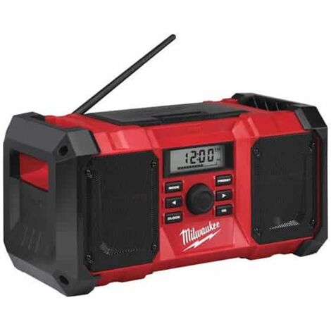Milwaukee - Radio-chargeur de chantier bluetooth 18 V sans batterie ni chargeur 40 W - M18 RC-0