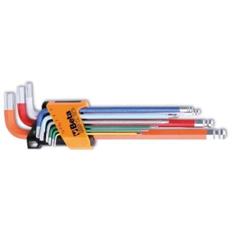 BETA 96BP-CL/SC9 Jeu de 9 clés mâles 6 pans coudées - 000961619
