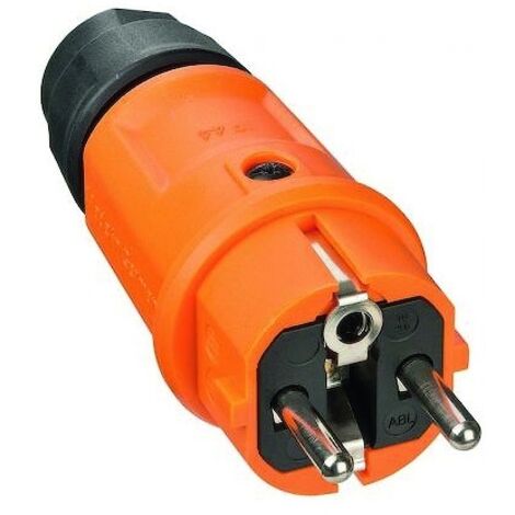 Brennenstuhl – Fiche électrique IP44 pour câble – Configuration raccord 2P+T – 16A – Pour chantiers humides – 9837560