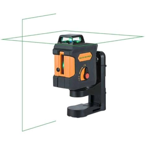 Geo Fennel – Laser à croix automatique 360° vert – 1 ligne horizontale et 1 verticale – Portée 50 m – Alimentation 4 x AA – 533100