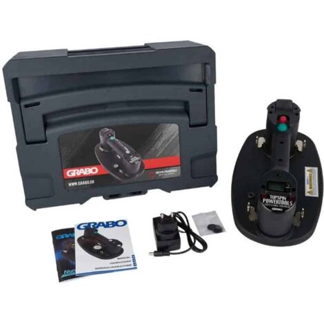 Ventouse électroportative multi-surfaces – Charge maximale 120 kg – Pour carrelage, bois et panneaux – Avec caisse de transport Systainer III – Grabo
