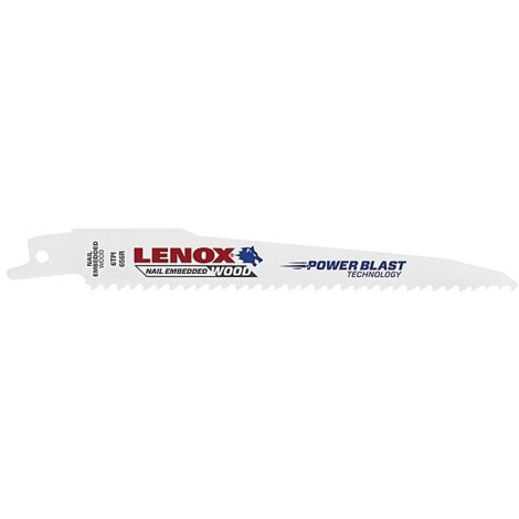 LENOX 5 Lame scie sabre bi-métal - Coupe du bois - 152 mm - 19 mm - 6 (1/4)