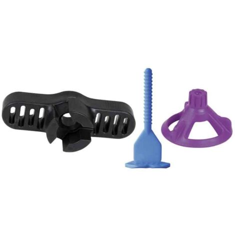 Sidamo – Kit de 100 croisillons auto-nivelants à vis – Poignée de serrage – Épaisseur 20 mm – Largeur de joint 3 mm – Pour carrelage grand format