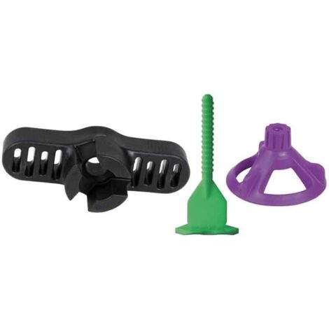 Sidamo – Kit de 100 croisillons auto-nivelants à vis – Épaisseur 20 mm – Largeur de joint 3 mm – Poignée de serrage incluse