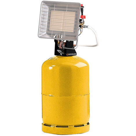 Sovelor – Chauffage de chantier au gaz propane 4,2KW – Autonome et léger – Pour espaces professionnels et chantiers – Allumeur piézo intégré
