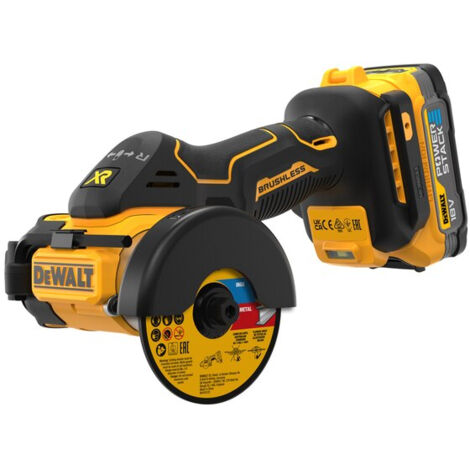 DEWALT Meuleuse 18V XR Powerstack Ø76 mm 2x1.7 Ah - DCS438E2T-QW