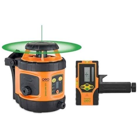 Geo Fennel – Laser rotatif vert FLG 190A avec cellule de réception FR 45 – Précision ± 1,5 mm/10 m – Portée 40 m – Autonomie 12h – Étanchéité IP54