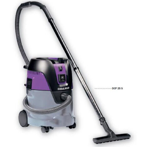 Sidamo – Aspirateur professionnel eau et poussières 1250W – Dépression 21Kpa – Capacité 25L – Prise asservie 230V – 20405021 - DCP 25 S