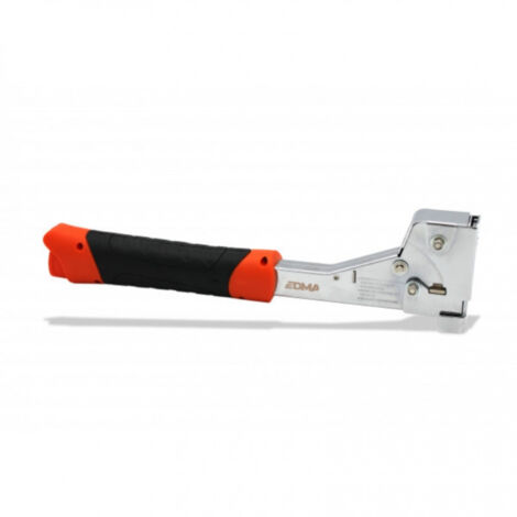 Edma – Marteau agrafeur Puncher – Agrafeuse-cloueuse à main – Longueur agrafes 14mm – Pour fixation films isolants et bandes bitumineuses (1/10)