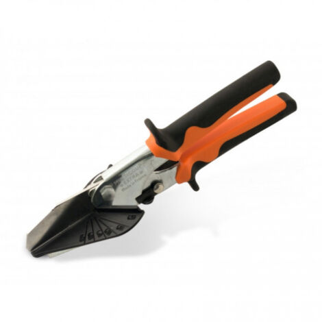 Edma – Pince de découpe à angle variable – Lame réaffûtable 65mm – Coupe nette pour moulures, plinthes et PVC – Ergonomique et précise