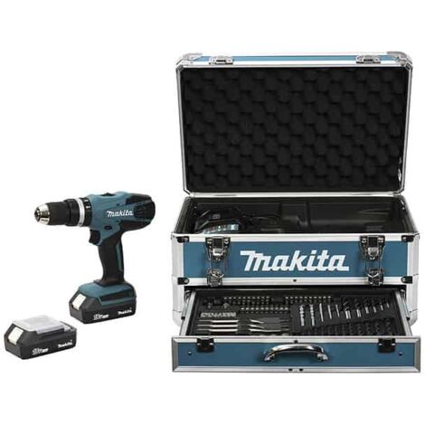 main image of "MAKITA Perceuse visseuse percu 18V 1.3Ah + 68 acces. - HP457DWEX4"