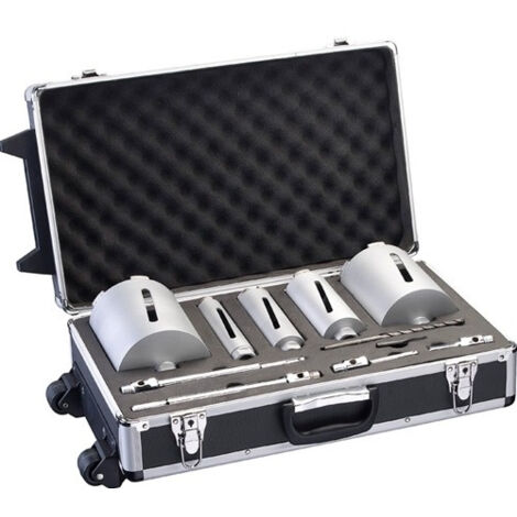 Bosch – Set de 5 couronnes diamantées pour carotteuse – Longueur de travail 150mm – Ø 38/52/65/117/127mm – 2608587007