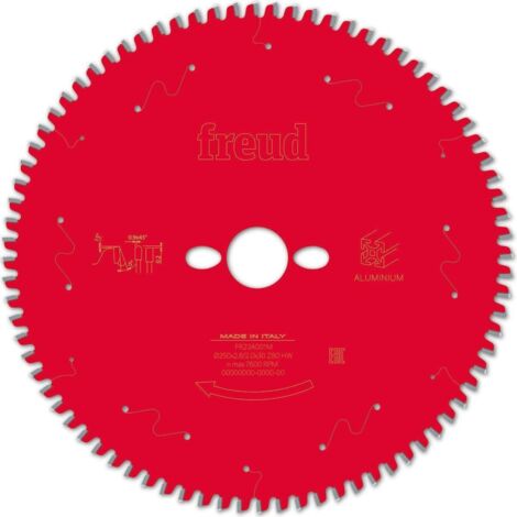 FREUD Lame de scie à onglet - Aluminium - 250 mm - 2.8 mm - 30 mm - 80 dents (1/2)