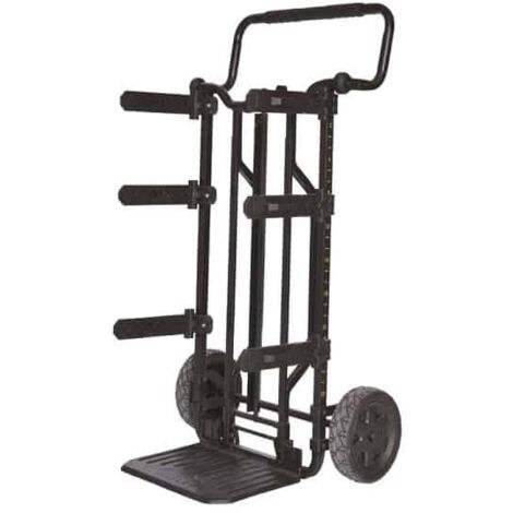 Stanley – Chariot de transport FatMax TOUGHSYSTEM – Roues caoutchouc pleines Ø 216 mm – Cadre tout métal – Plateau rabattable pour stockage