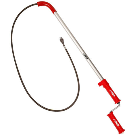 Virax – Déboucheur de canalisation télescopique 160 cm – Tête articulée en vrille – Double spire acier – Manivelle pour rotation (1/10)