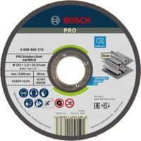 BOSCH Disque à tronçonner Droit - Rapido INOX - 115 mm - x 1 - 1.6 mm - 22,23 mm